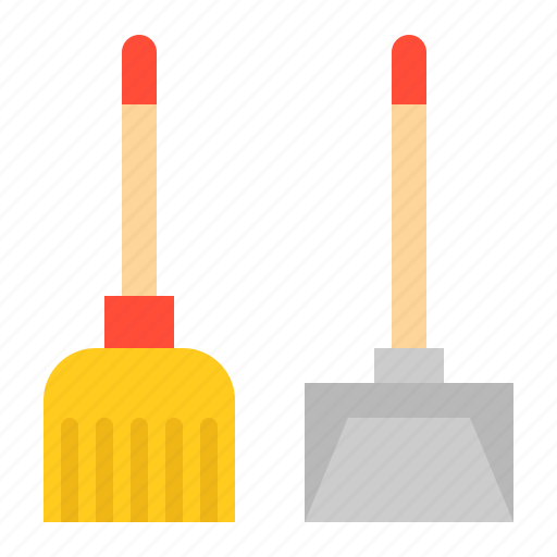 Broom, cleaner, cleaning, cleaning equipment, dustpan, housekeeping icon - Download on Iconfinder