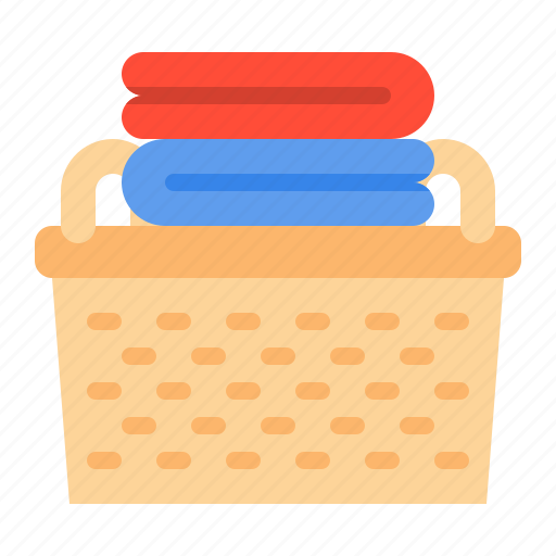 Cleaning, houehold, housekeeping, laundry, laundry basket icon - Download on Iconfinder