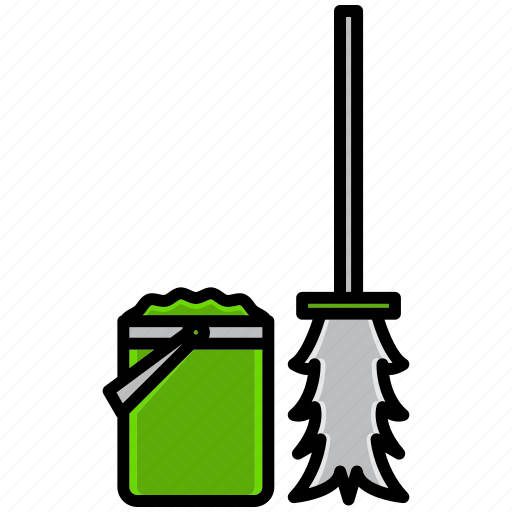 Bucket, bucket mop, clean, cleaning, dirt, mop, wash icon - Download on Iconfinder