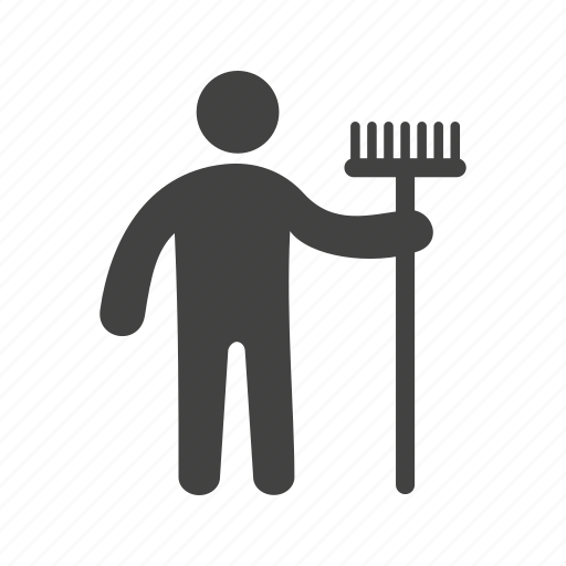 Broom, cleaner, hand, holding, man, mop, worker icon - Download on Iconfinder