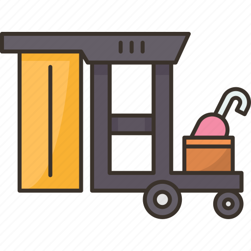 Cleaning, cart, janitorial, equipment, service icon - Download on Iconfinder