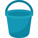 bucket, water, container, housework, household