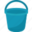 bucket, water, container, housework, household 