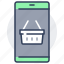 mobile, phone, smartphone, shopping, cart 