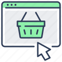 website, cart, online, arrow, monitor, shopping