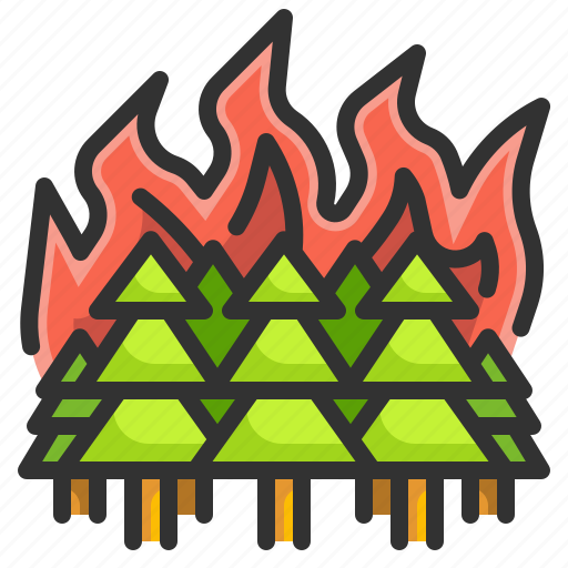 Burning, conflagration, disaster, fire, forest, tree icon - Download on Iconfinder