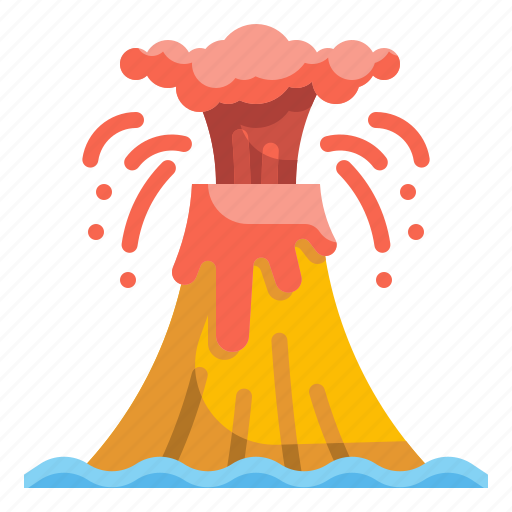 Danger, disaster, erupting, eruption, fire, lava, volcano icon - Download on Iconfinder