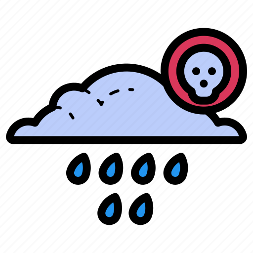 Acid rain, harmful, dangerous, cloud, rain icon - Download on Iconfinder