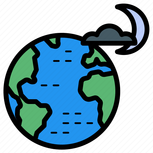 Earth, world, night, moon, globe icon - Download on Iconfinder
