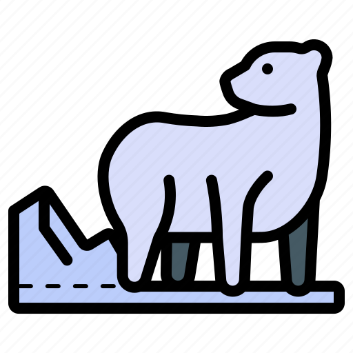 Polar bear, bear, climate change, zoo, global warming icon - Download on Iconfinder