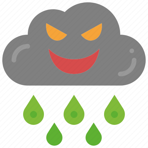 Acid, rain, pollution, toxic, cloud, drop, danger icon - Download on Iconfinder