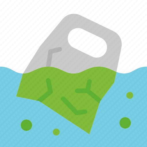 Water, pollution, contamination, plastic, waste, bag, garbage icon - Download on Iconfinder