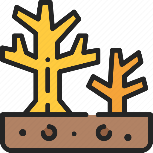 Dead, tree, drought, leafless, climate, change, dry icon - Download on Iconfinder