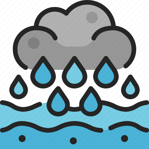 Heavy, rain, storm, weather, disaster, cloud, nature icon - Download on Iconfinder