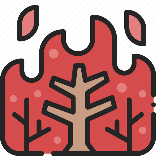 Wildfire, fire, disaster, forest, burn, pollution, environment icon - Download on Iconfinder