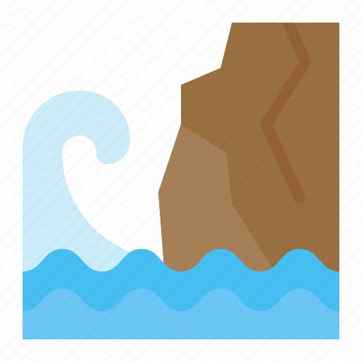 Cliff, climate, erosion, sea icon - Download on Iconfinder
