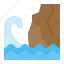 cliff, climate, erosion, sea 