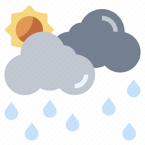 Cloud, clouds, rain, raining, rainy, sun, weather icon - Download on Iconfinder