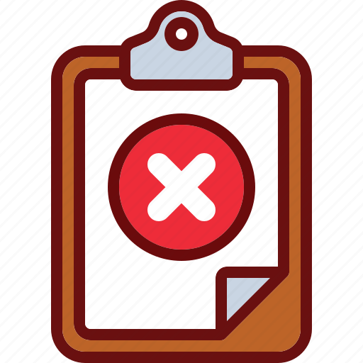 Block, clipboard, cross, delete, error icon - Download on Iconfinder