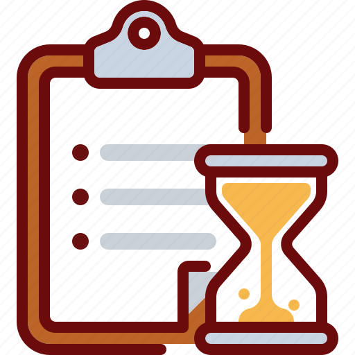 Clipboard, document, hourglass, list, time, timer icon - Download on Iconfinder