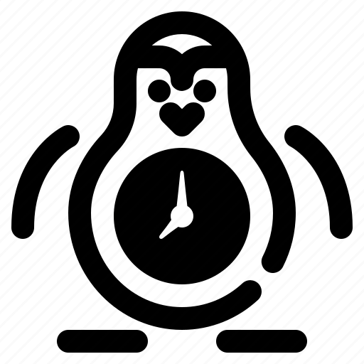 Timepiece, time, clock, hour, watch, alarm, penguin icon - Download on Iconfinder
