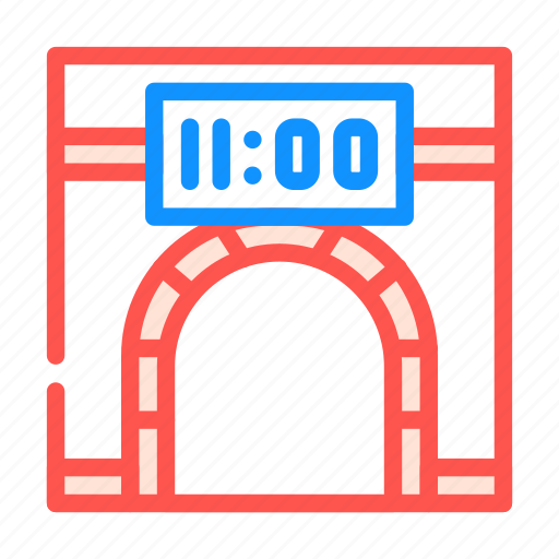 Metro, underground, clock, watch, time, equipment icon - Download on Iconfinder