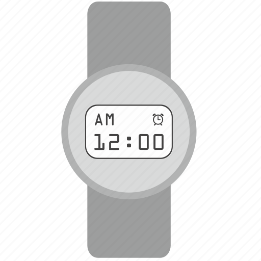 Clock, design, digital, gray, modern, round, smart icon - Download on Iconfinder