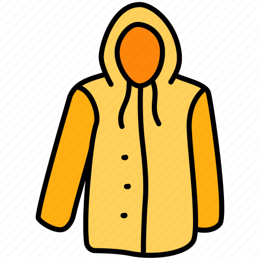 Raincoat, jacket, clothes, fashion icon - Download on Iconfinder