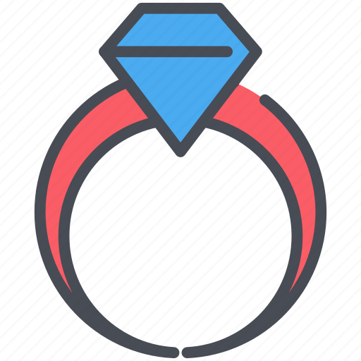 Diamond, engagement, jewellery, jewelry, present, ring, wedding icon - Download on Iconfinder