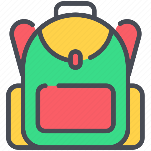 Backpack, bag, camping, education, rucksack, school, travel icon - Download on Iconfinder