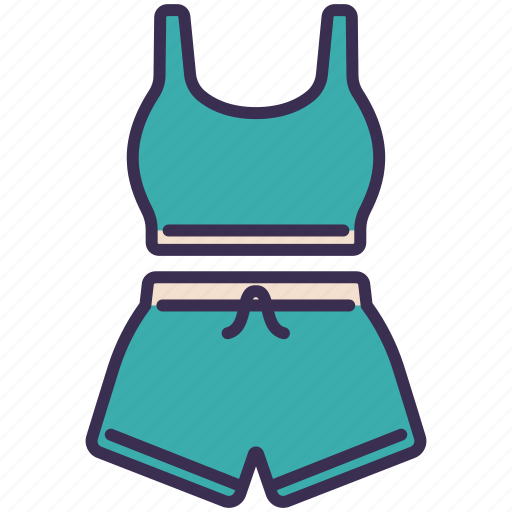 Bra, clothes, outfit, pants, short, sport, woman icon - Download on Iconfinder