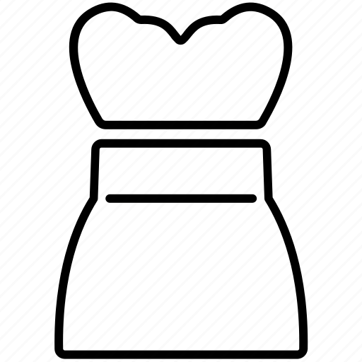 Clothes, outfit, party, skirt, strapless, tanktop icon - Download on Iconfinder