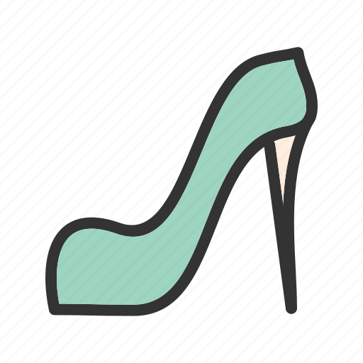 Color, fashion, female, high, modern, pair, shoe icon - Download on Iconfinder