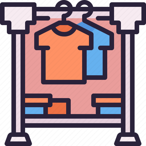 Clothes, rack, fashion, hanger, shirt, wardrobe icon - Download on Iconfinder