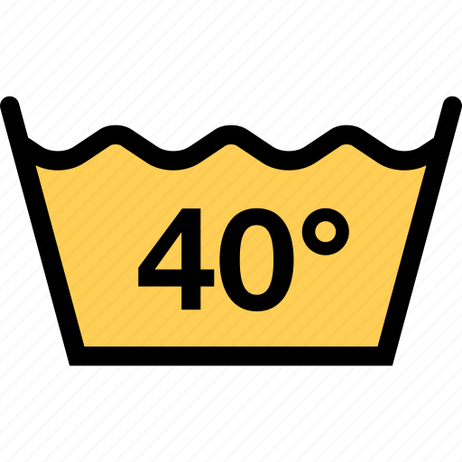 Clothes, dry-cleaning, regulations, wash, water temperature icon - Download on Iconfinder