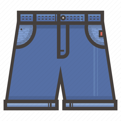 Blue, jeans, short, clothing, pants icon - Download on Iconfinder