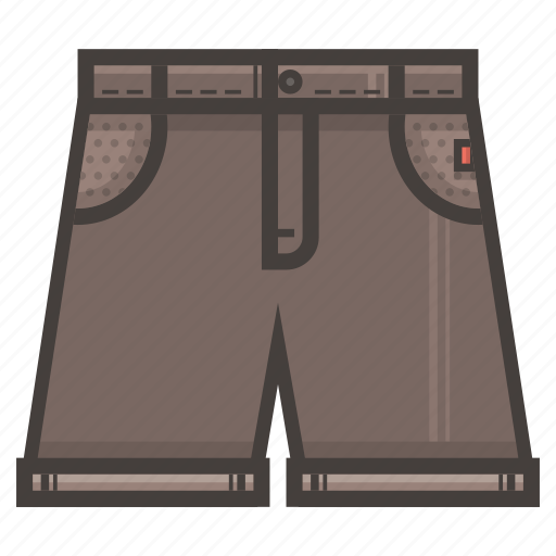 Brown, jeans, short, clothing icon - Download on Iconfinder