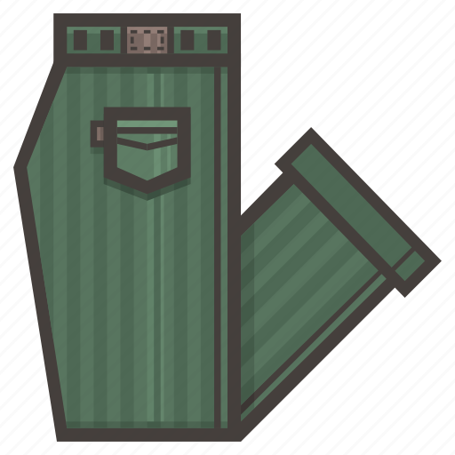 Folded, green, pants, clothing icon - Download on Iconfinder