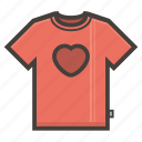 clothing, heart, love, red, tee, tshirt