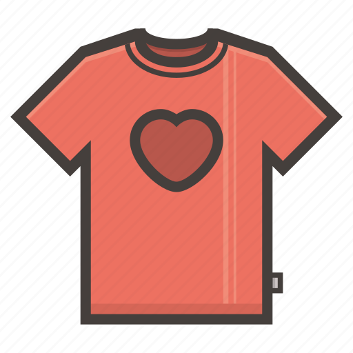 Clothing, heart, love, red, tee, tshirt icon - Download on Iconfinder