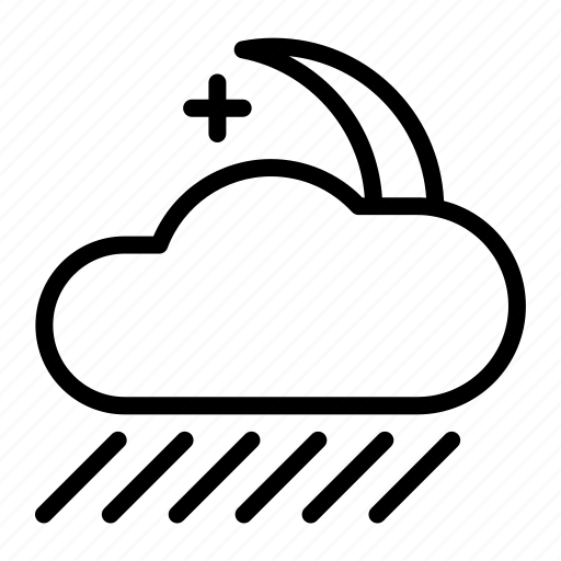 Cloud, cloudy, forecast, night, rain, star, weather icon - Download on Iconfinder