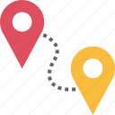 google, locate, location, pin, travel, two 
