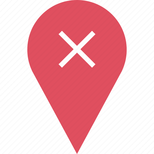 Google, locate, location, x icon - Download on Iconfinder