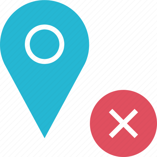 Delete, google, locate, location, pin, x icon - Download on Iconfinder