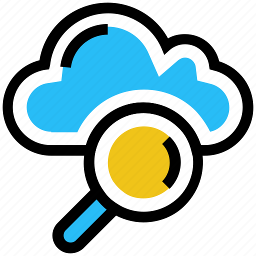 Cloud, cloud search, find, magnifier, searching, server, storage icon - Download on Iconfinder