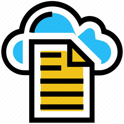 Cloud, cloud page, document, file, paper, storage, text icon - Download on Iconfinder
