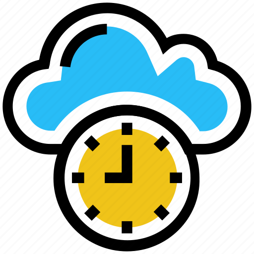 Clock, cloud, history, inactive, interface, storage, time icon - Download on Iconfinder