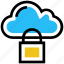 cloud, computing, lock, protection, security, storage 