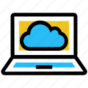 cloud, computing, device, laptop, online, server, storage