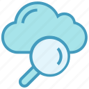 cloud, cloud search, find, magnifier, searching, server, storage